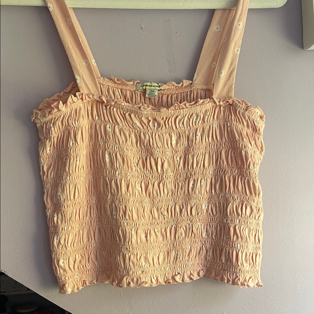 American Eagle Outfitters Smocked Tank Top